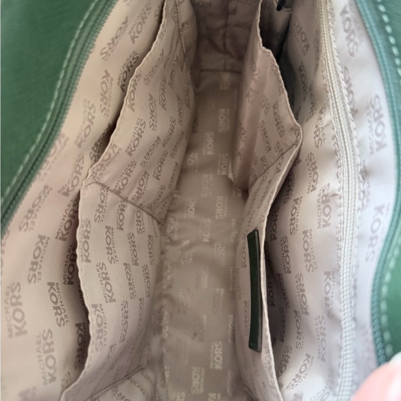 Michael Kors Sady Medium Saffiano Leather Tote Bag Green - Picture 5 of 7